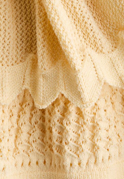 H&M - Tiered-skirt dress - light yellow