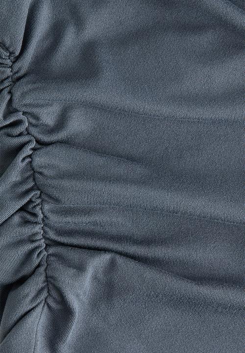 H&M - Ruched t-shirt - grey
