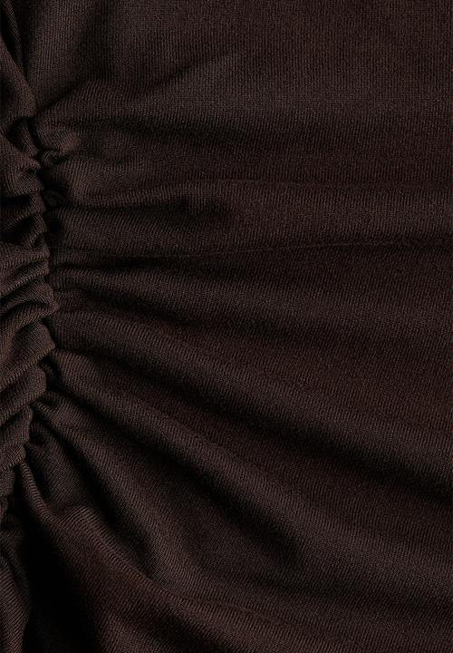 H&M - Ruched t-shirt - dark brown