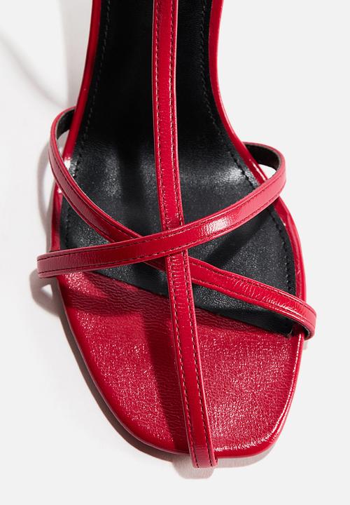 H&M - Heeled strappy sandals - bright red
