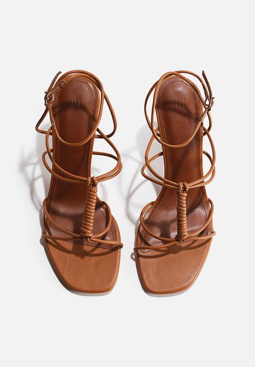 H&M - Heeled strappy sandals - brown