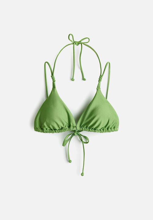 H&M - Padded triangle bikini top - green