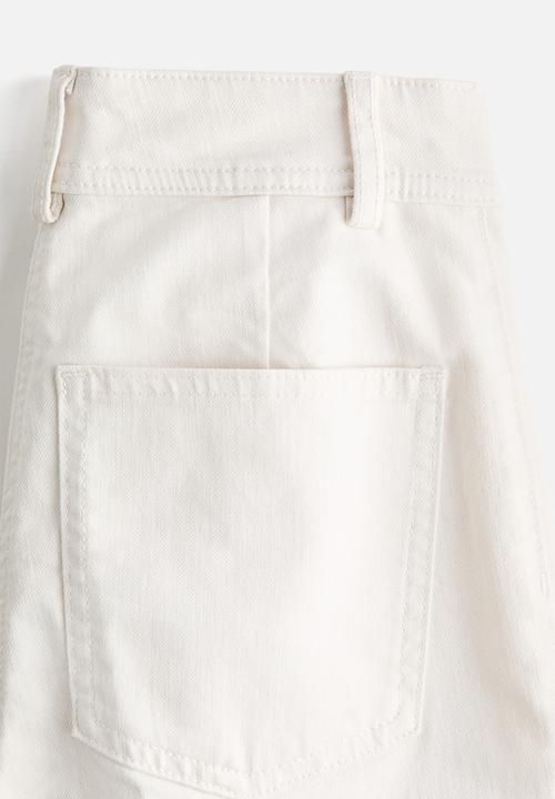 H&M - Flared ankle-length trousers - white