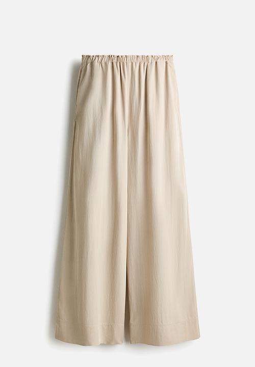 H&M - Twill pull-on trousers - light beige