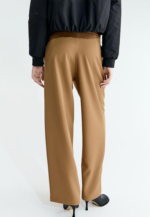 H&M - Wrapover tailored trousers - dark beige