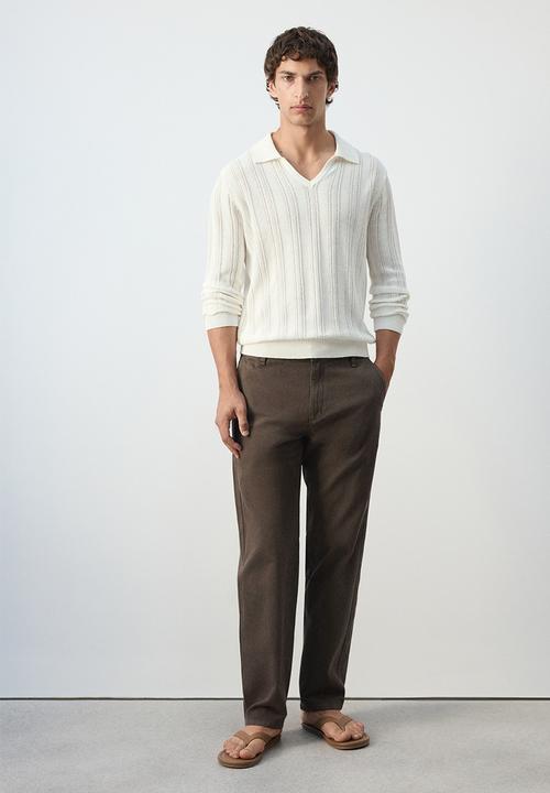 MANGO - Poloshirt Tierra - Offwhite