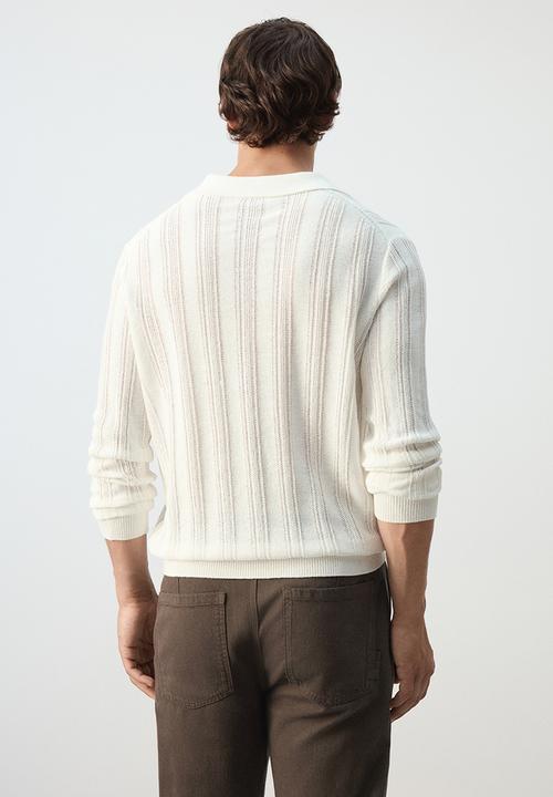 MANGO - Poloshirt Tierra - Offwhite