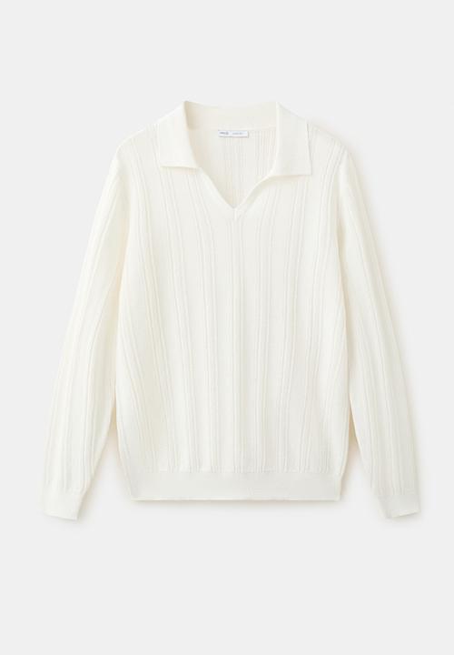 MANGO - Poloshirt Tierra - Offwhite