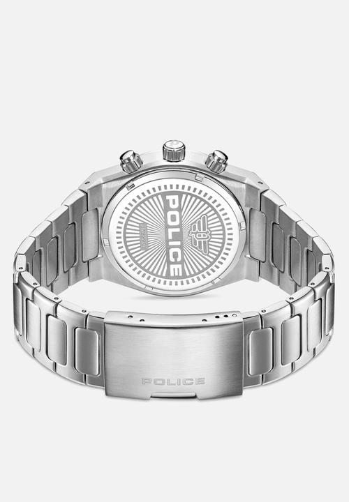 Police - Steel Case Black Dial Steel Bracelet Strap - Black & Silver