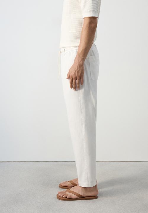 MANGO - Trousers Onix - Offwhite