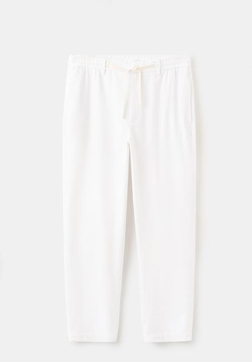 MANGO - Trousers Onix - Offwhite