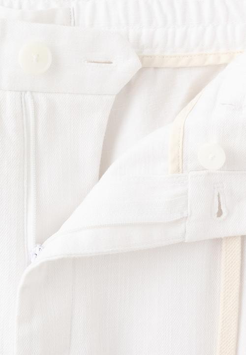 MANGO - Trousers Onix - Offwhite