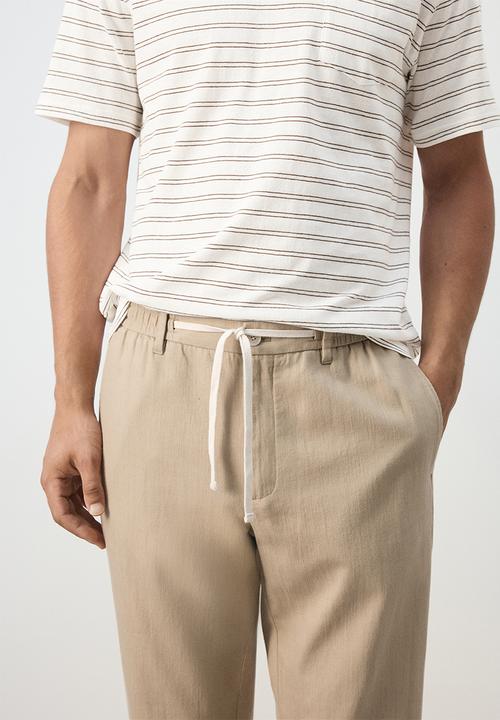 MANGO - Trousers Onix - Beige