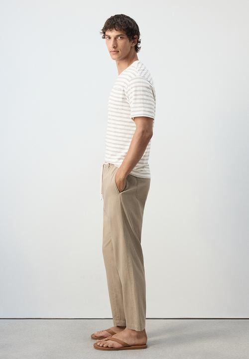 MANGO - Trousers Onix - Beige