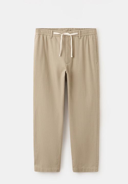 MANGO - Trousers Onix - Beige