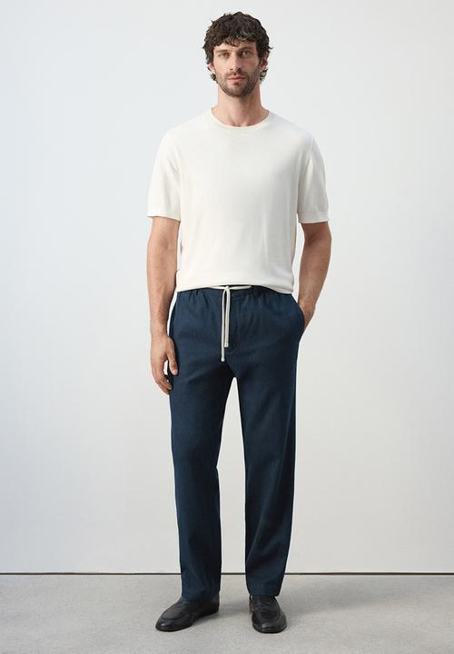 MANGO - Trousers Onix - Navy