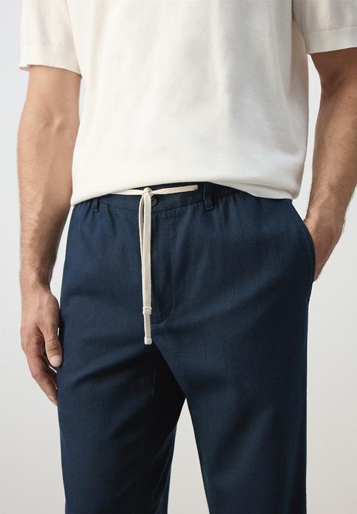 MANGO - Trousers Onix - Navy