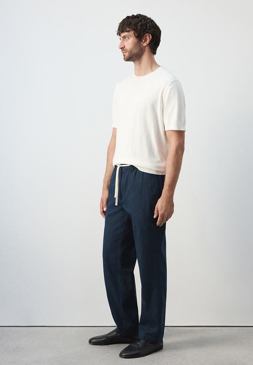 MANGO - Trousers Onix - Navy