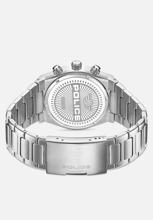 Police - Steel Case Green Dial Steel Bracelet Strap - Green & Silver