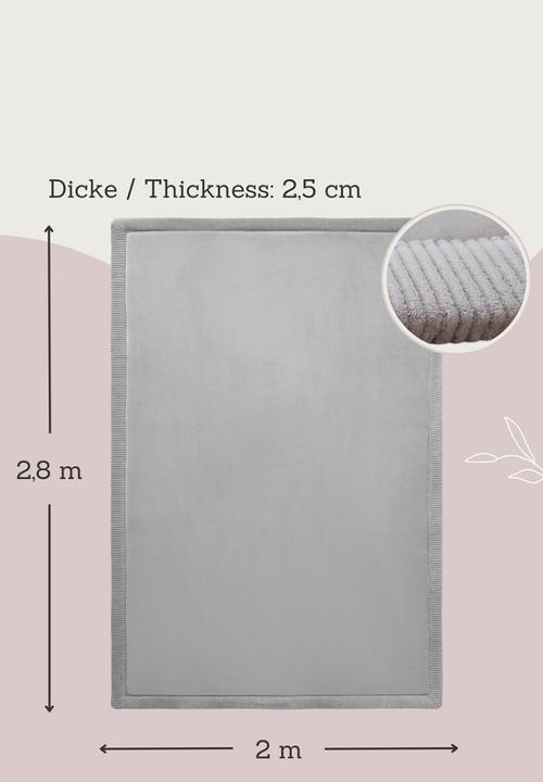 Hakuna Matte - CloudSoft Play Mat Carpet  - light grey 