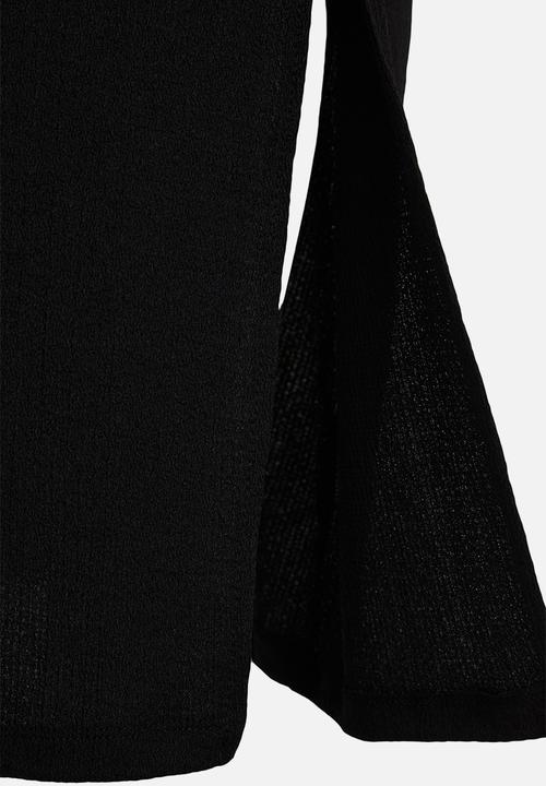 Trendyol - Plus slit knitted dress - black