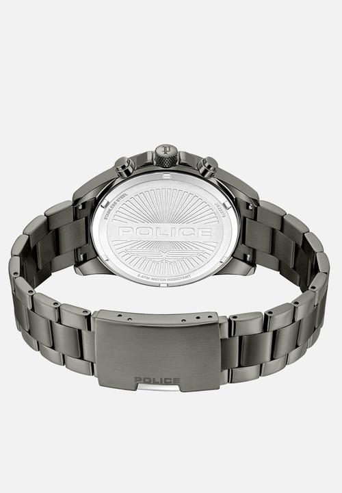 Police - IP Gun Case Grey Dial IP Gun SS Bracelet Strap - Grey