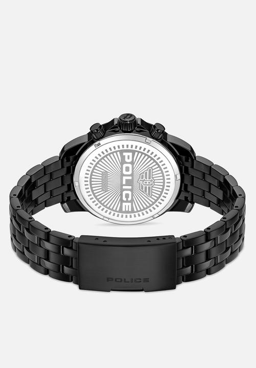Police - IP Case Black Dial Black IP Steel Bracelet Starp  - Black