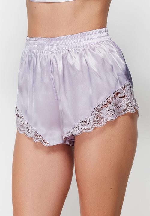 Trendyol - Lace rope pajamas set - lilac
