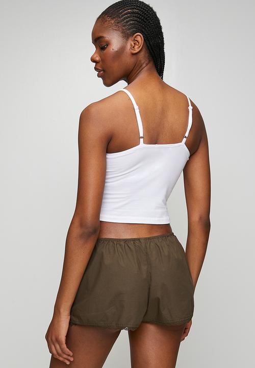 Cotton On - Cotton Soft Relaxed Lace Short - Toffee Bean