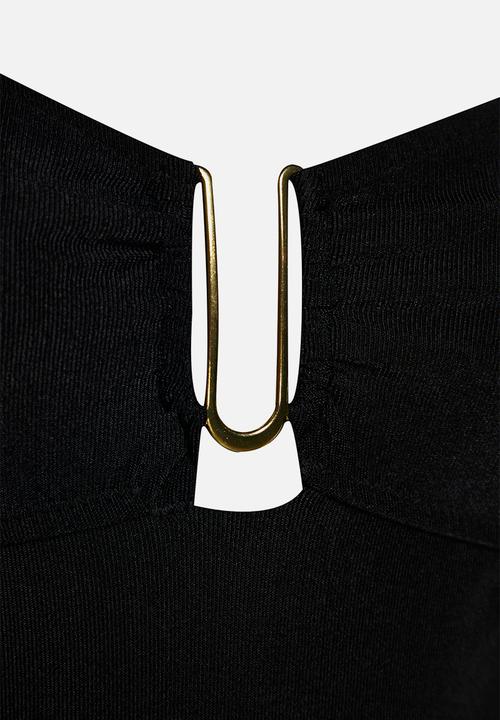 Trendyol - Strapless swimsuit - black