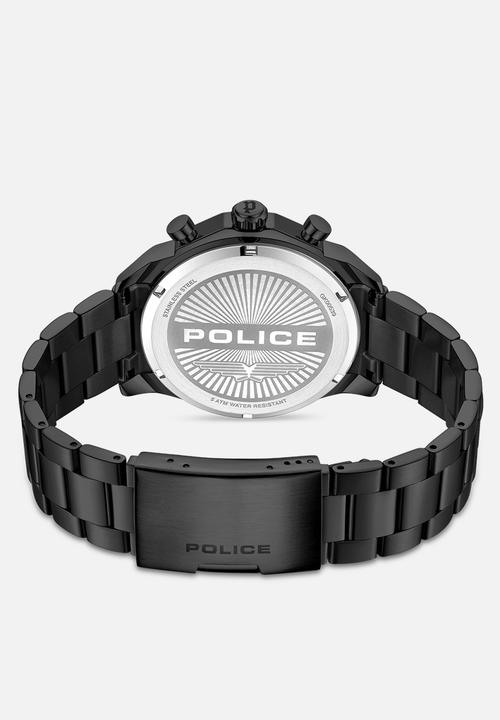 Police - IP Case Black Dial IP Black SS Bracelet Strap - Black