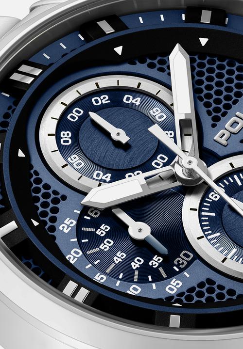Police - Steel Case Blue Dial Steel Bracelet Strap - Blue & Silver