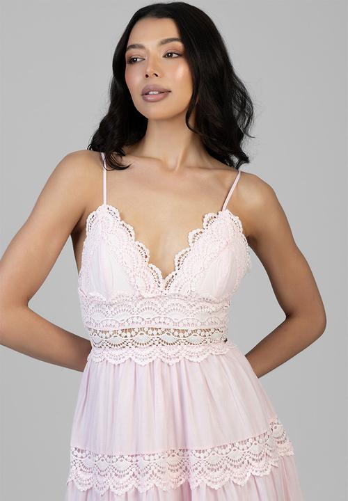SISSY BOY - Aurelia Tiered Maxi Dress - Baby Pink