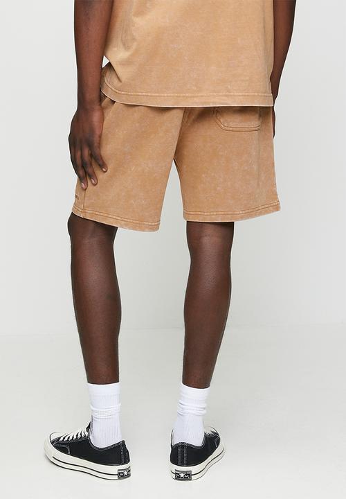 Steve Madden - Mens Rocki Jogger Shorts - Neutral Washed