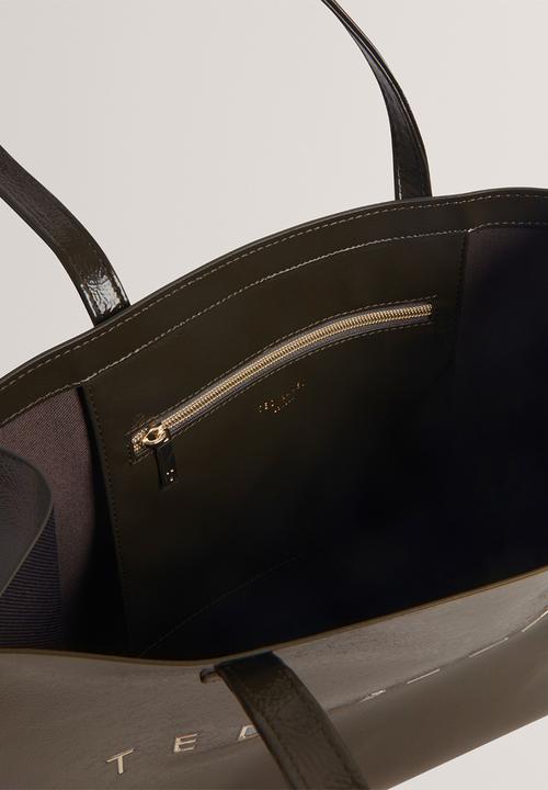 Ted Baker - Crinkon Crinkle Large Icon Bag - Mid-Grey