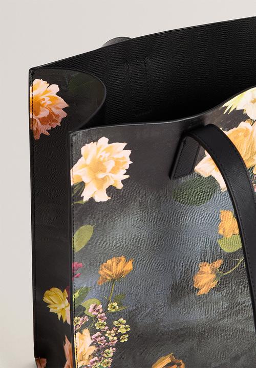 Ted Baker - Opicon: Floral Printed Large Icon - Black