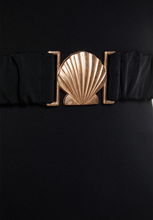 Trendyol - Belted swimsuit - black