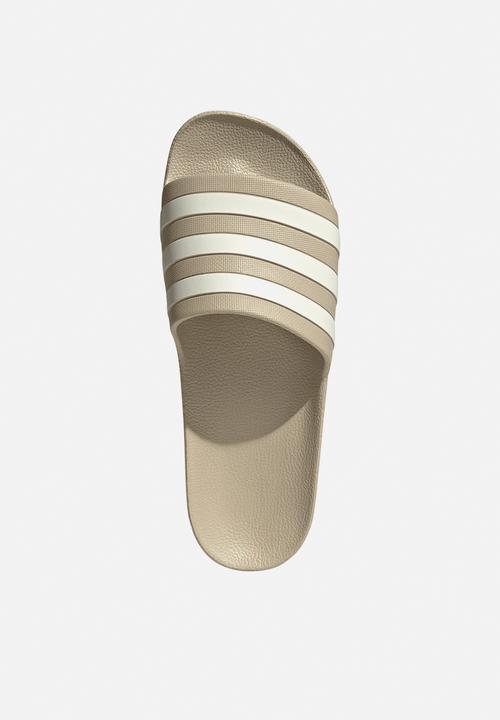 adidas Originals - Adilette Aqua - Khaki Three/Off White/Off White