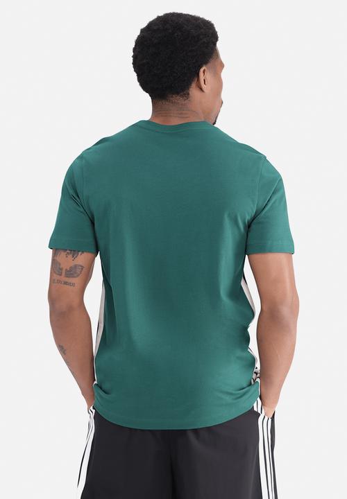 adidas Performance - 3-Stripe SJ Tee  - collegiate green / ivory