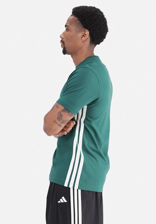 adidas Performance - 3-Stripe SJ Tee  - collegiate green / ivory