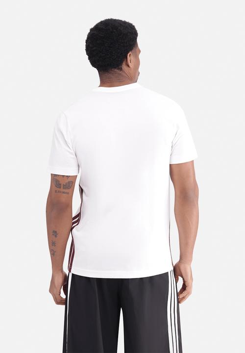 adidas Performance - 3-Stripe SJ Tee  - white/maroon