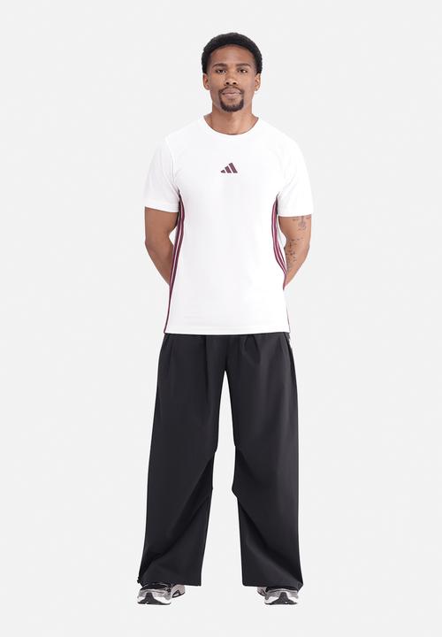 adidas Performance - 3-Stripe SJ Tee  - white/maroon