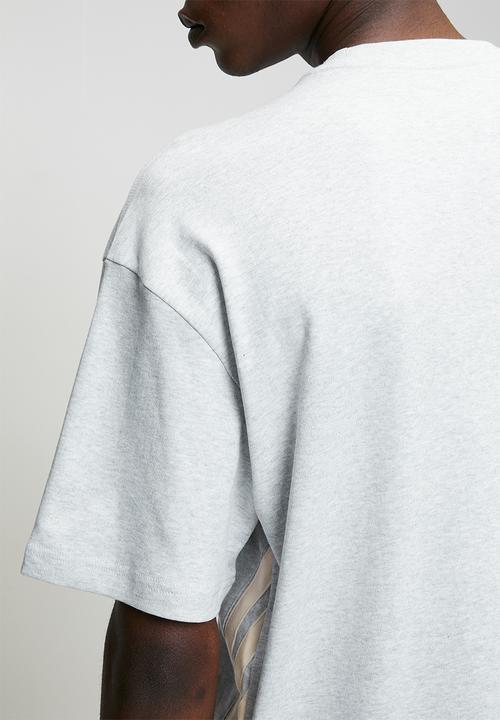 adidas Performance - FI 3-Stripe Tee - light grey heather/ecru tint