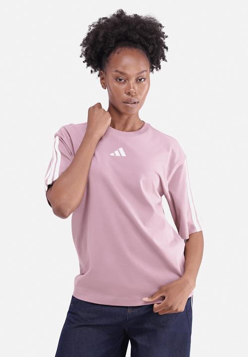 adidas Performance - W 3S Sj Bf T - Magic Mauve / White