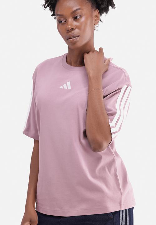adidas Performance - W 3S Sj Bf T - Magic Mauve / White