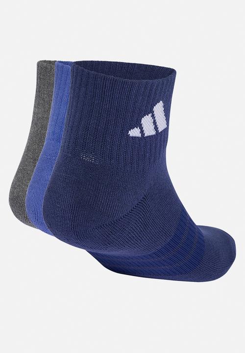 adidas Performance - C ESS ANK 3-Pack - Dual Indigo/dark grey heather/dark blue/white