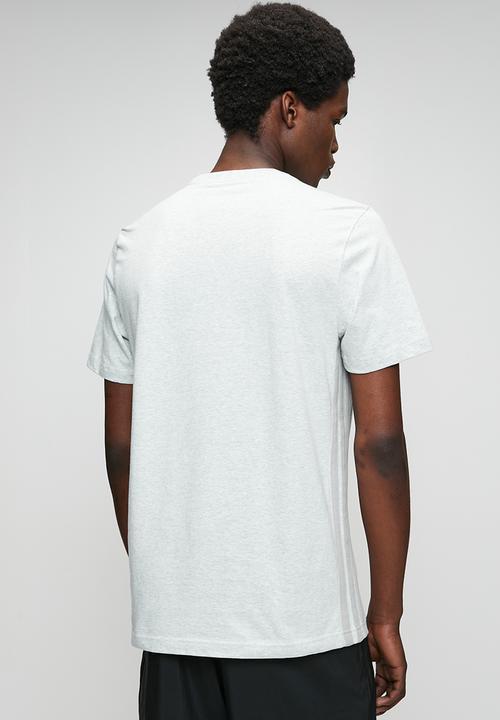 adidas Performance - 3-Stripe SJ Tee  - light grey heather/Mgh solid grey