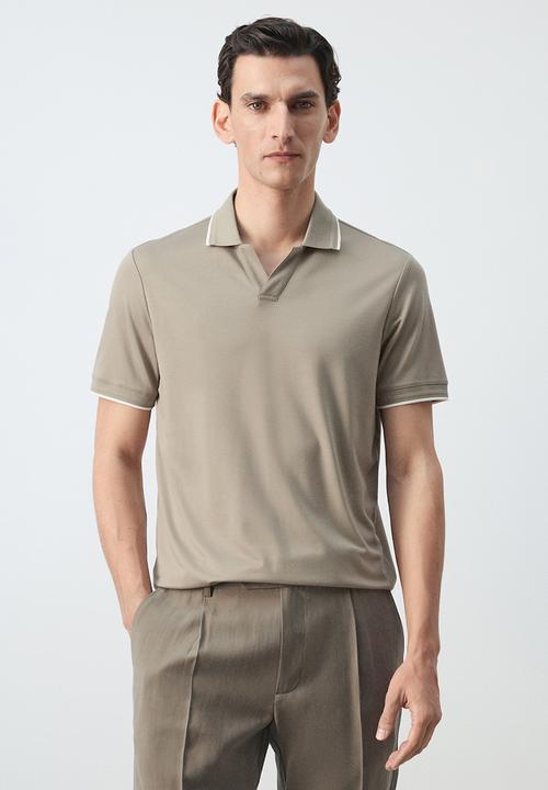MANGO - Poloshirt Carlev - Light Beige