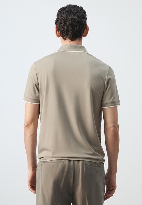 MANGO - Poloshirt Carlev - Light Beige