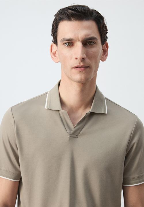 MANGO - Poloshirt Carlev - Light Beige